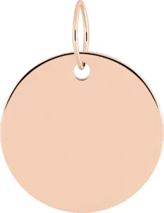 Pendentif plaque gi or 750 rose Or 750/1000
