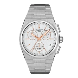 Montre Tissot PRX Chronographe Quartz 41 mm Argentée T1374171103100
