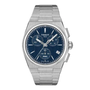 Montre Tissot PRX Chronographe Quartz 41 mm Bleue T1374171104100