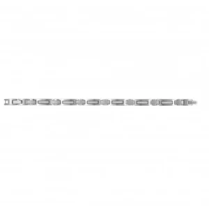 Bracelet phebus acier 316l carbone blanc 19 et 2cm gris