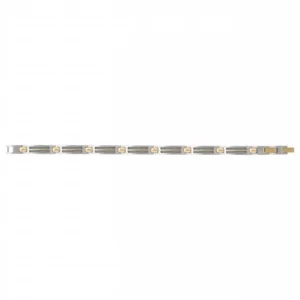 Bracelet phebus acier bicolore jaune 20,5 et 1,5cm
