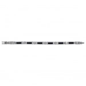Bracelet phebus acier carbone 19 et 2cm gris