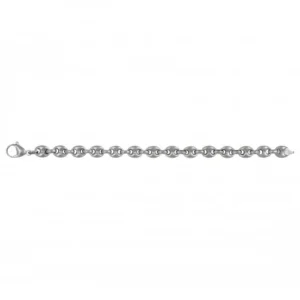 Bracelet phebus acier grain de cafe 21cm gris