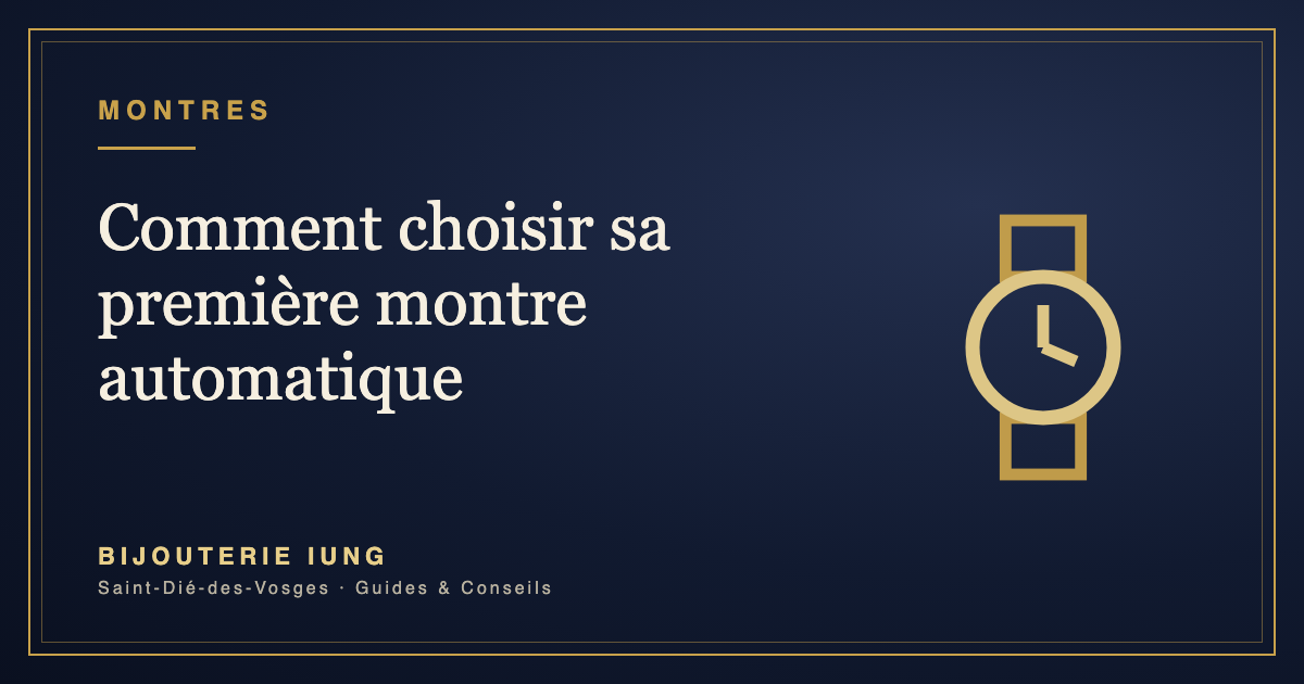 Comment choisir sa première montre automatique – Bijouterie IUNG Saint-Dié-des-Vosges
