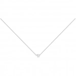 Collier argent 925 et 2 oxyde de zirconium 42 et 3cm gris rhodié