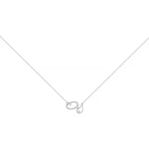 Collier argent 925 et 3 oxydes de zirconium 42 et 3cm gris rhodié