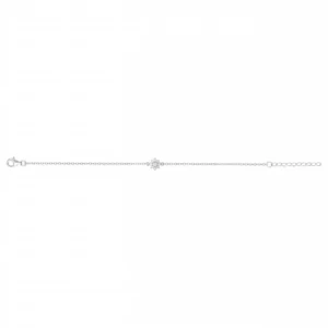 Collier bracelet argent 9 oxydes de zirconium 16 et 3cm gris rhodié