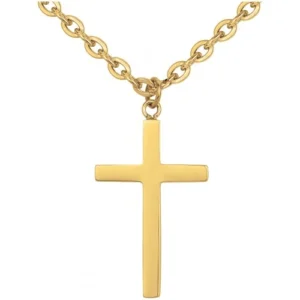 Collier phebus acier 316l ipg 50 et 5cm jaune