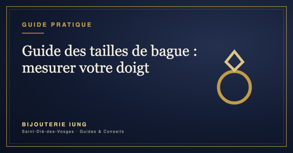 Guide des tailles de bague : comment mesurer votre doigt à la maison – Bijouterie IUNG Saint-Dié-des-Vosges