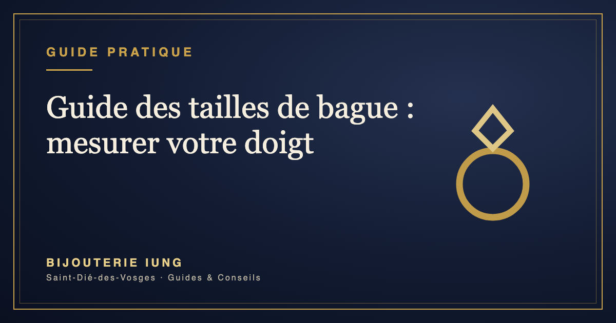 Guide des tailles de bague : comment mesurer votre doigt à la maison – Bijouterie IUNG Saint-Dié-des-Vosges