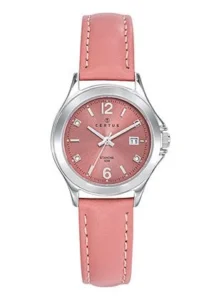 Montre Certus Quartz Femme Argenté Cuir Rose Cadran Rose 644568
