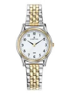 Montre Certus Quartz Femme Bicolore Acier Bicolore Cadran Blanc 642408