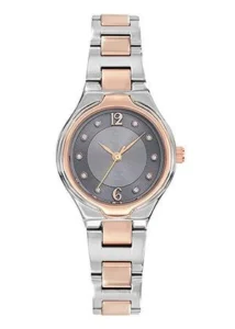 Montre Certus Quartz Femme Bicolore Acier Bicolore Cadran Gris 642421