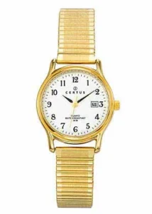 Montre Certus Quartz Femme Doré Métal Doré Cadran Blanc 630714