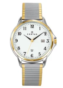 Montre Certus Quartz Homme Bicolore Métal Bicolore Cadran Blanc 616390