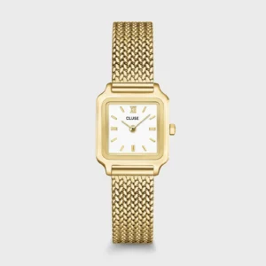 Montre Cluse Gracieuse Mini Quartz 21 mm Doré Cadran Blanc CW15509
