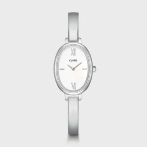 Montre Cluse L'Ovale Quartz 22 mm Argenté Cadran Blanc CW16102