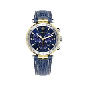 Montre Herbelin Newport Héritage Originals Chronographe Quartz 40.5 mm Bicolore acier et doré Cadran Bleu 37654T35
