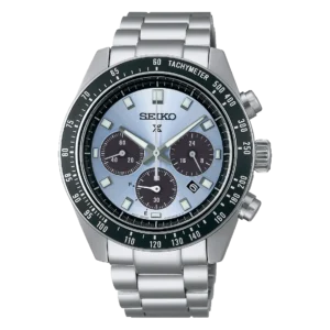 Montre Seiko Prospex Speedtimer Solaire Chronographe 41.4 mm Cadran Bleu clair SSC935P1
