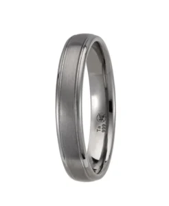 Alliance taille 60 Cronos 4 mm en tantale 999/1000 gris poli et bombé