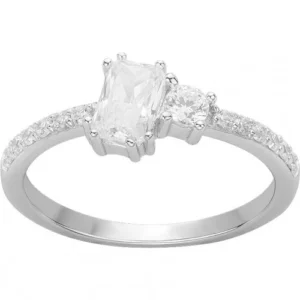 Bague empierrée taille 56 argent 925 rhodié avec 14 oxydes de zirconium