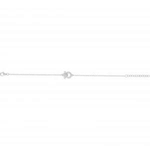 Bracelet argent 925 rhodié avec 19 oxydes de zirconium
