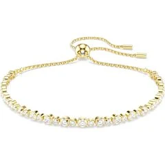 Bracelet rivière Swarovski Matrix zirconias blancs doré
