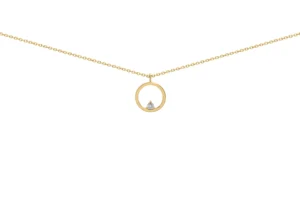Collier avec diamants H-P1 0,004 ct en or 375/1000 jaune