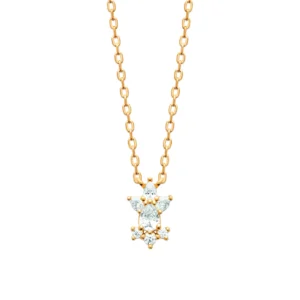 Collier plaqué or 3 microns avec oxydes de zirconium réf. 97426545