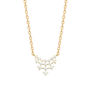 Collier plaqué or 3 microns avec oxydes de zirconium réf. 97429045