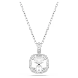 Pendentif Swarovski Una Angelic cristal blanc taille coussin rhodié